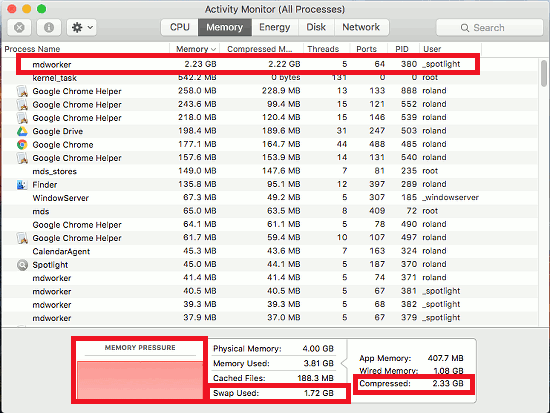 memory required for windows console mac